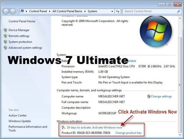 ativacao windows 7 ultimate
